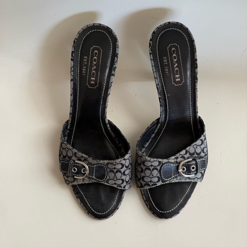 Coach Women's Black Ashleigh Slide Sandals